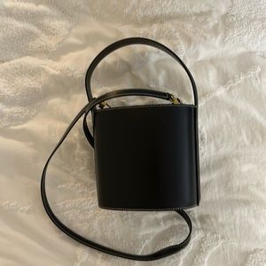 Black Staud Bissett leather bucket bag